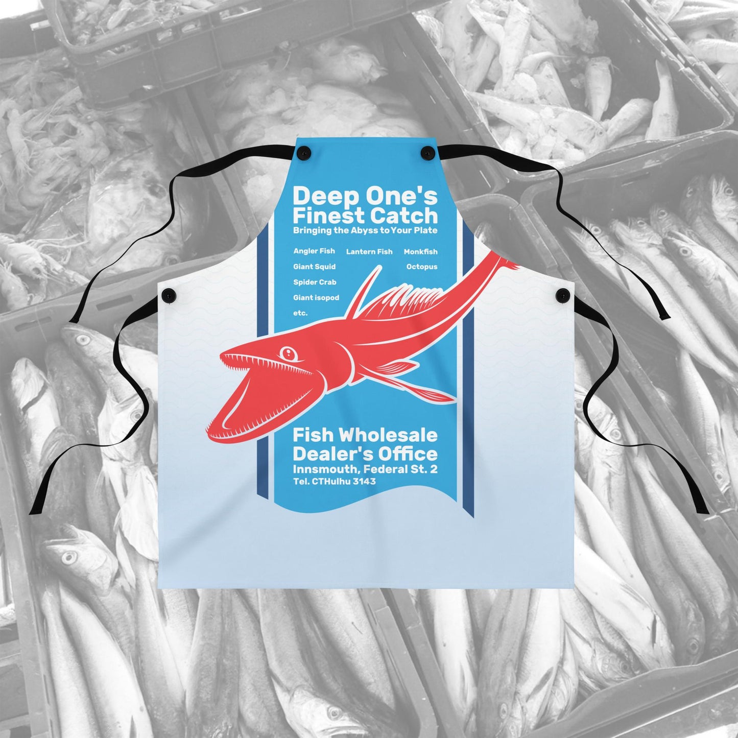 Deep One’s Finest Catch Innsmouth Fish Wholesaler Apron