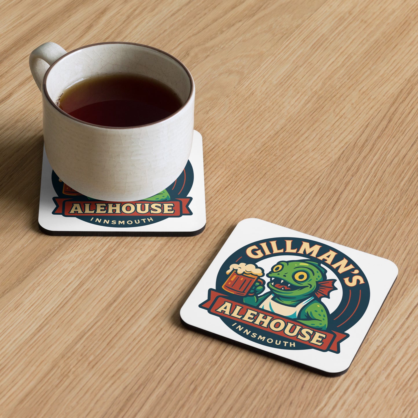 Gillman’s Alehouse – Innsmouth’s Friendliest Taproom Cork-back coaster