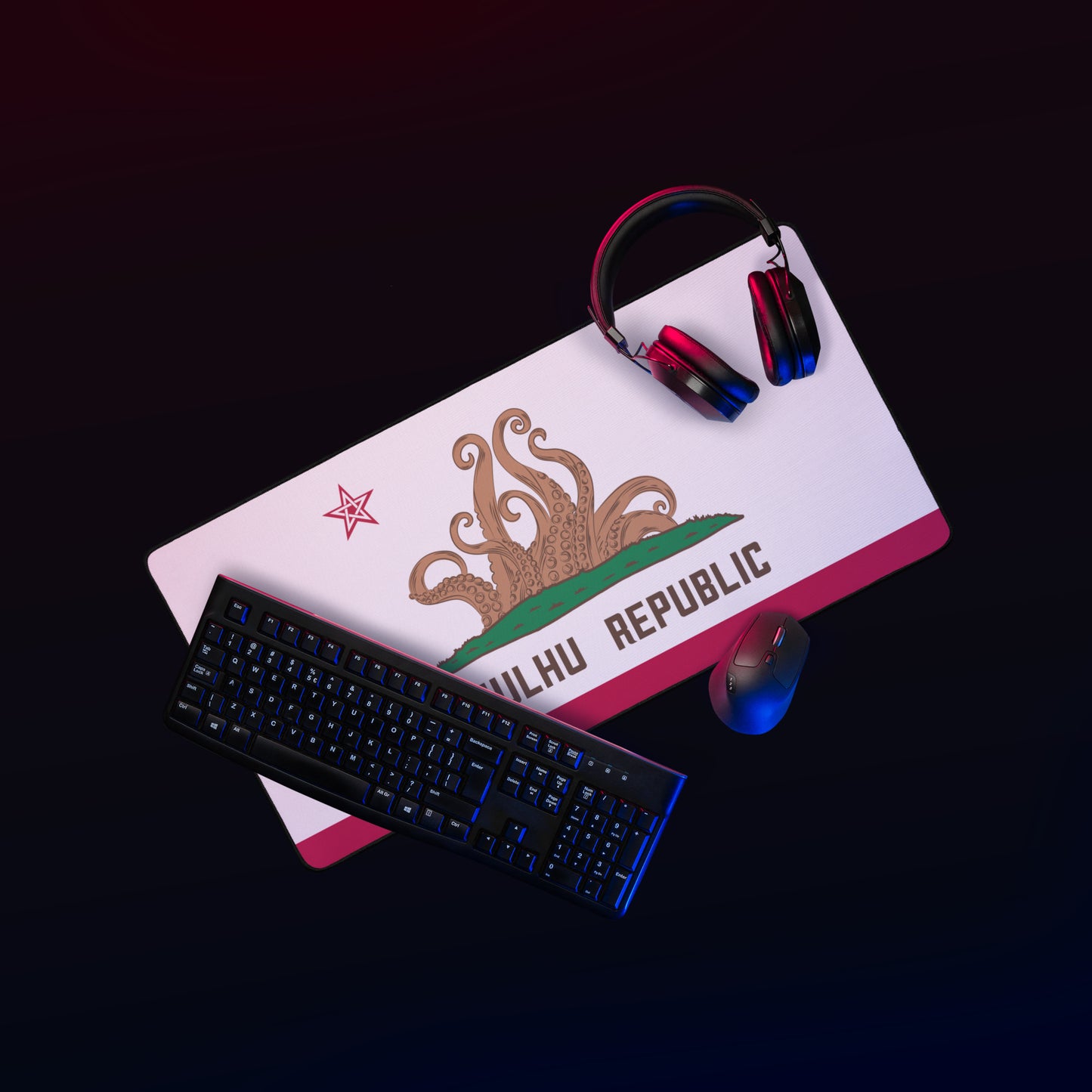 Cthulhu Republic California Flag Lovecraft Desk mat