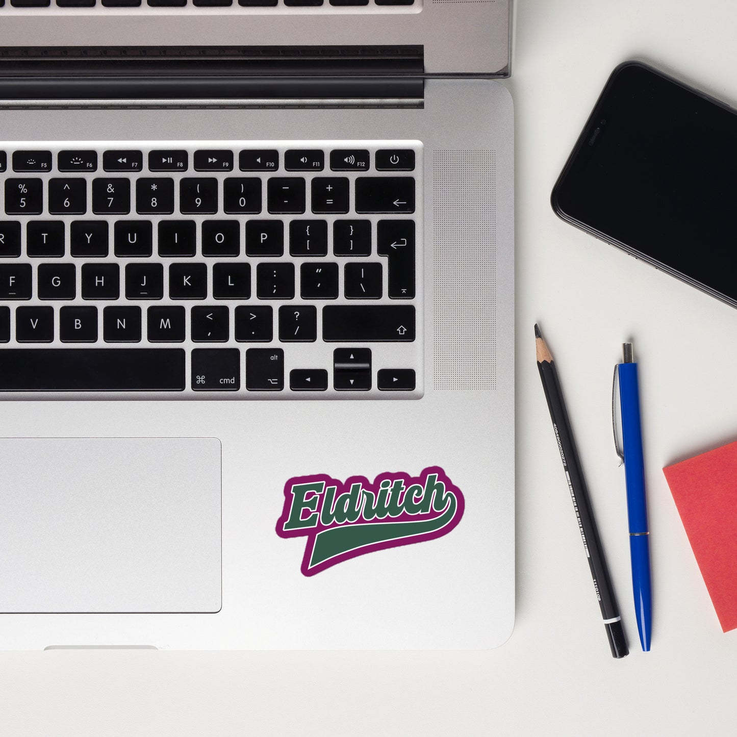 Eldritch League Script – Vintage Lovecraftian Lettering Bubble-free stickers