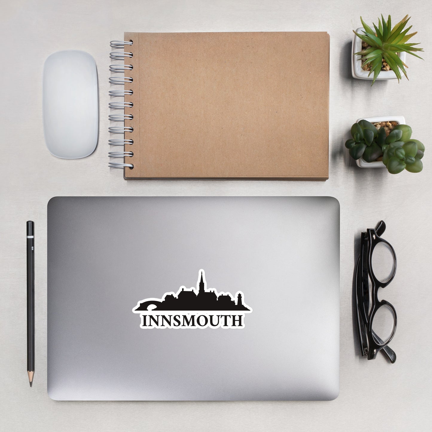 Innsmouth Silhouette – The Shadow Over the Shore Bubble-free stickers