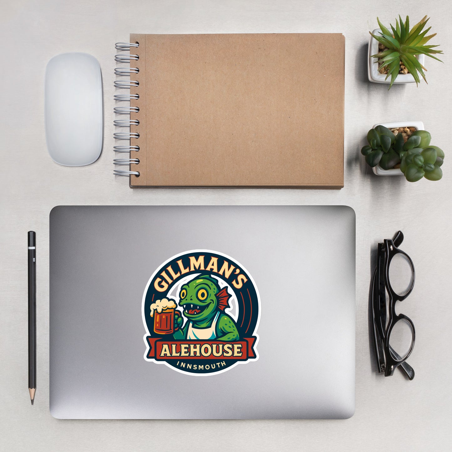 Gillman’s Alehouse – Innsmouth’s Friendliest Taproom Bubble-free stickers