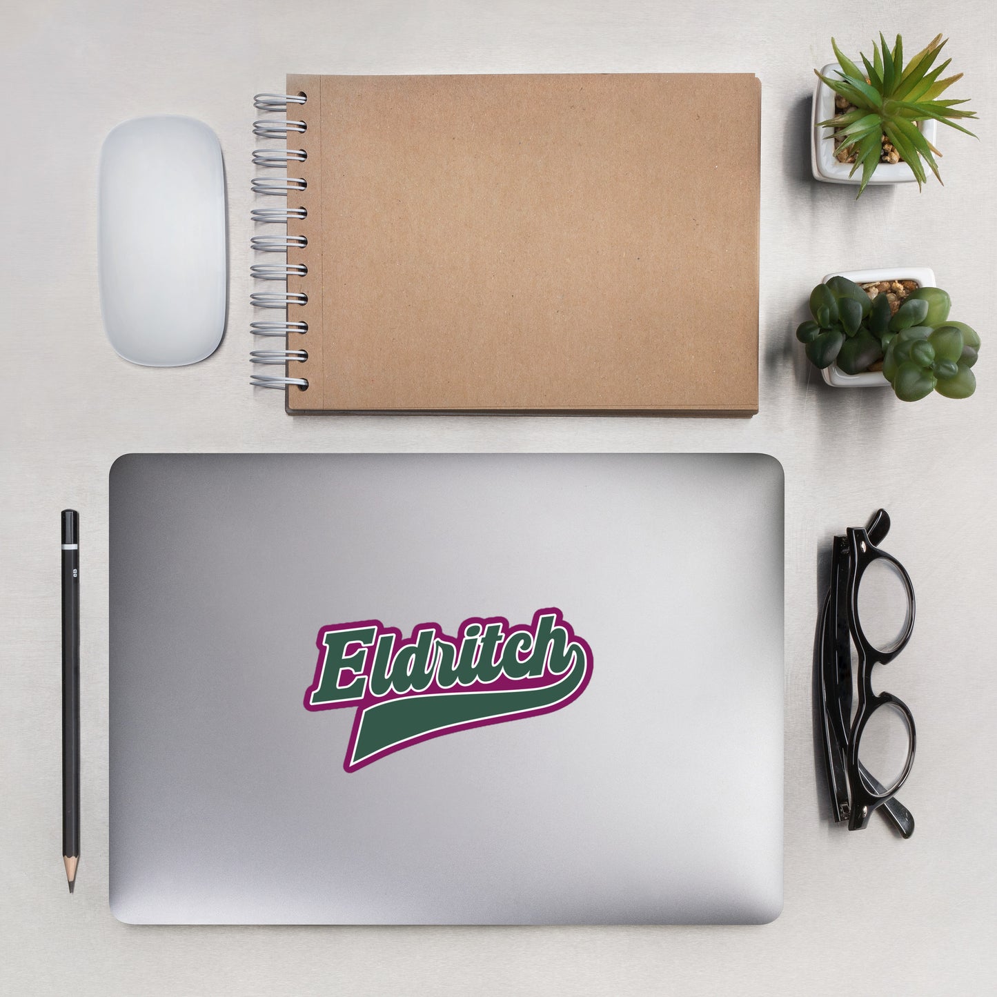 Eldritch League Script – Vintage Lovecraftian Lettering Bubble-free stickers