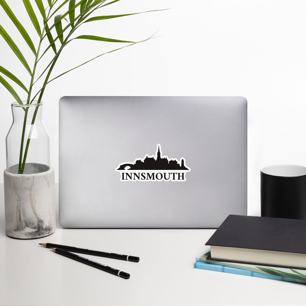 Innsmouth Silhouette – The Shadow Over the Shore Bubble-free stickers