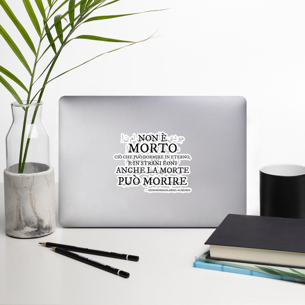 «Non è morto…» – Il verso del Necronomicon in arabo e italiano Adesivi con applicazione senza bolle