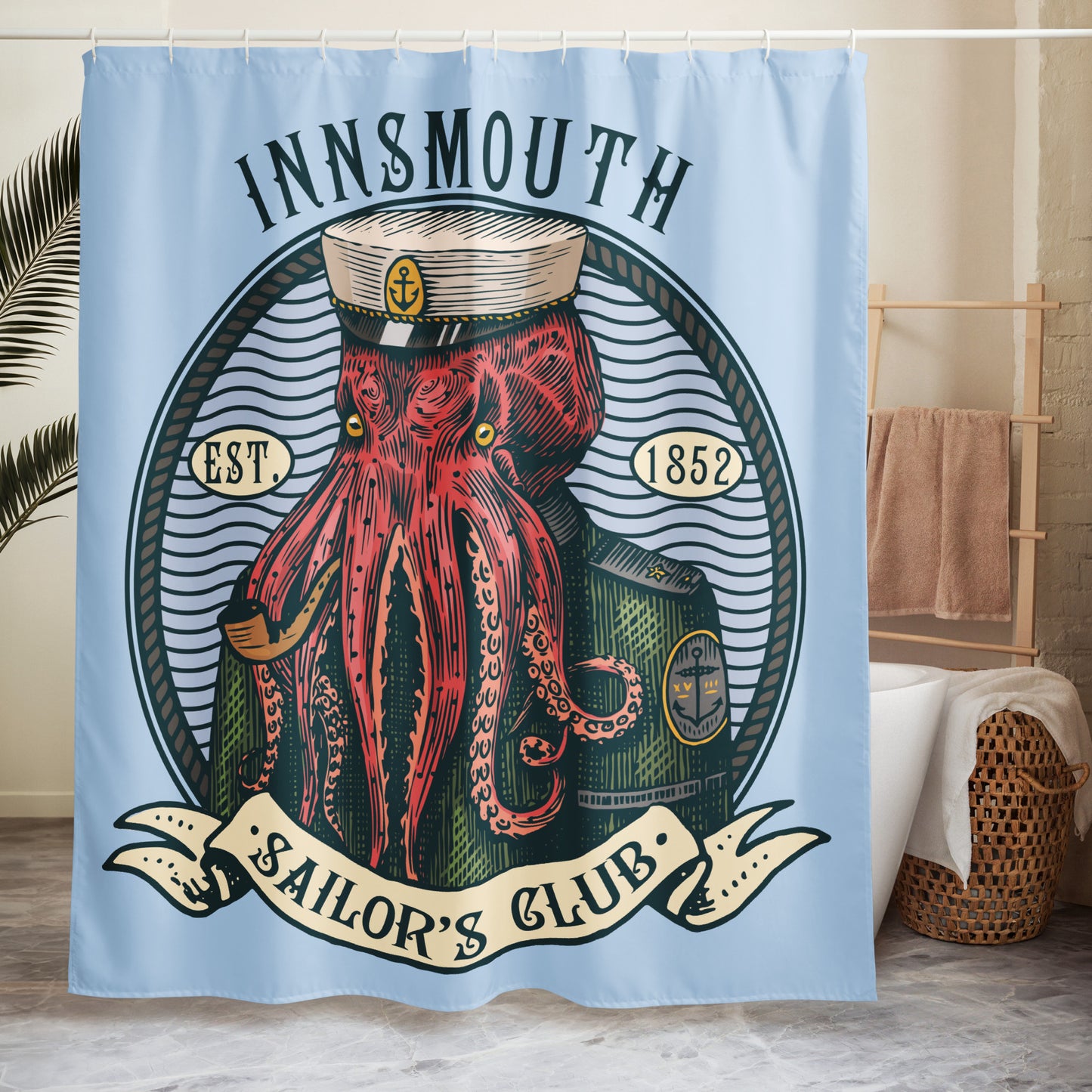 The Shadow over Innsmouth Lovecraft Cthulhu Sailor Shower curtain