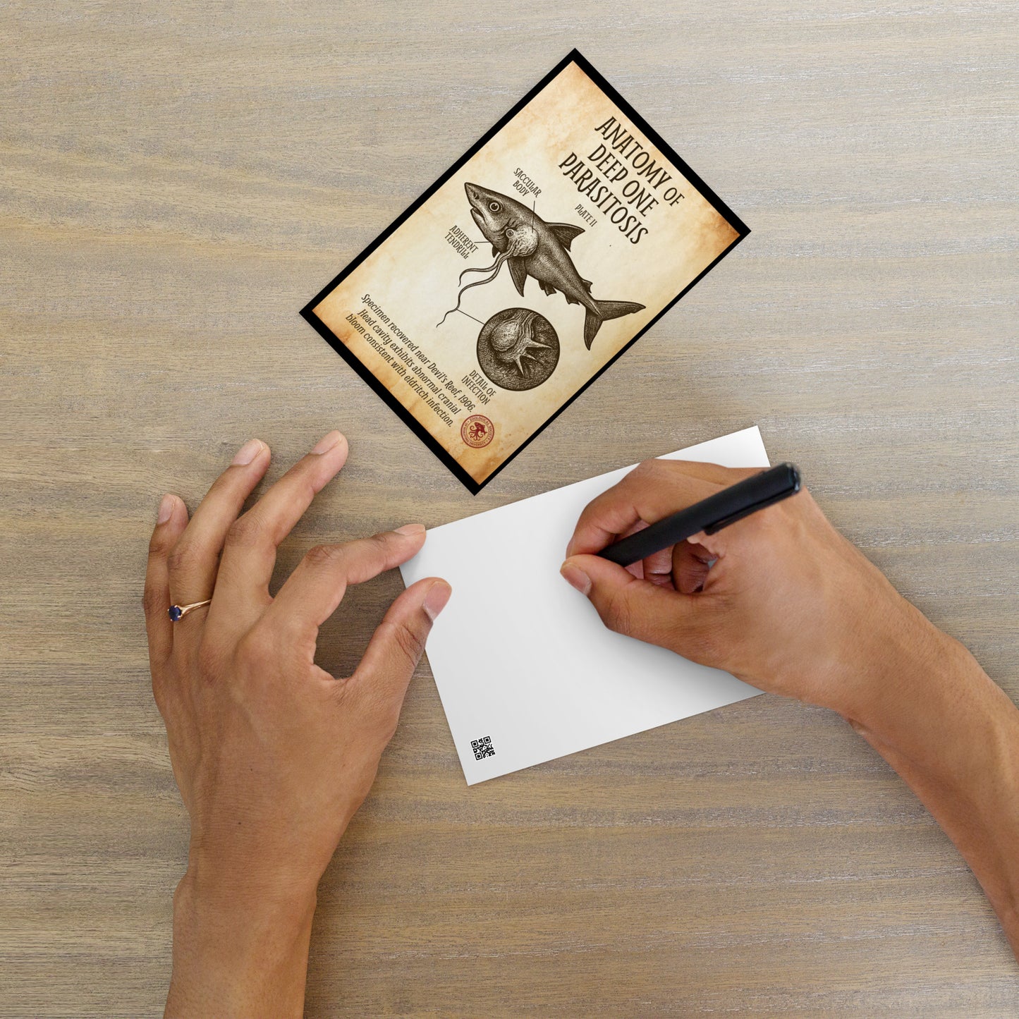 Vintage-Style Innsmouth Shark Parasite Standard Postcard