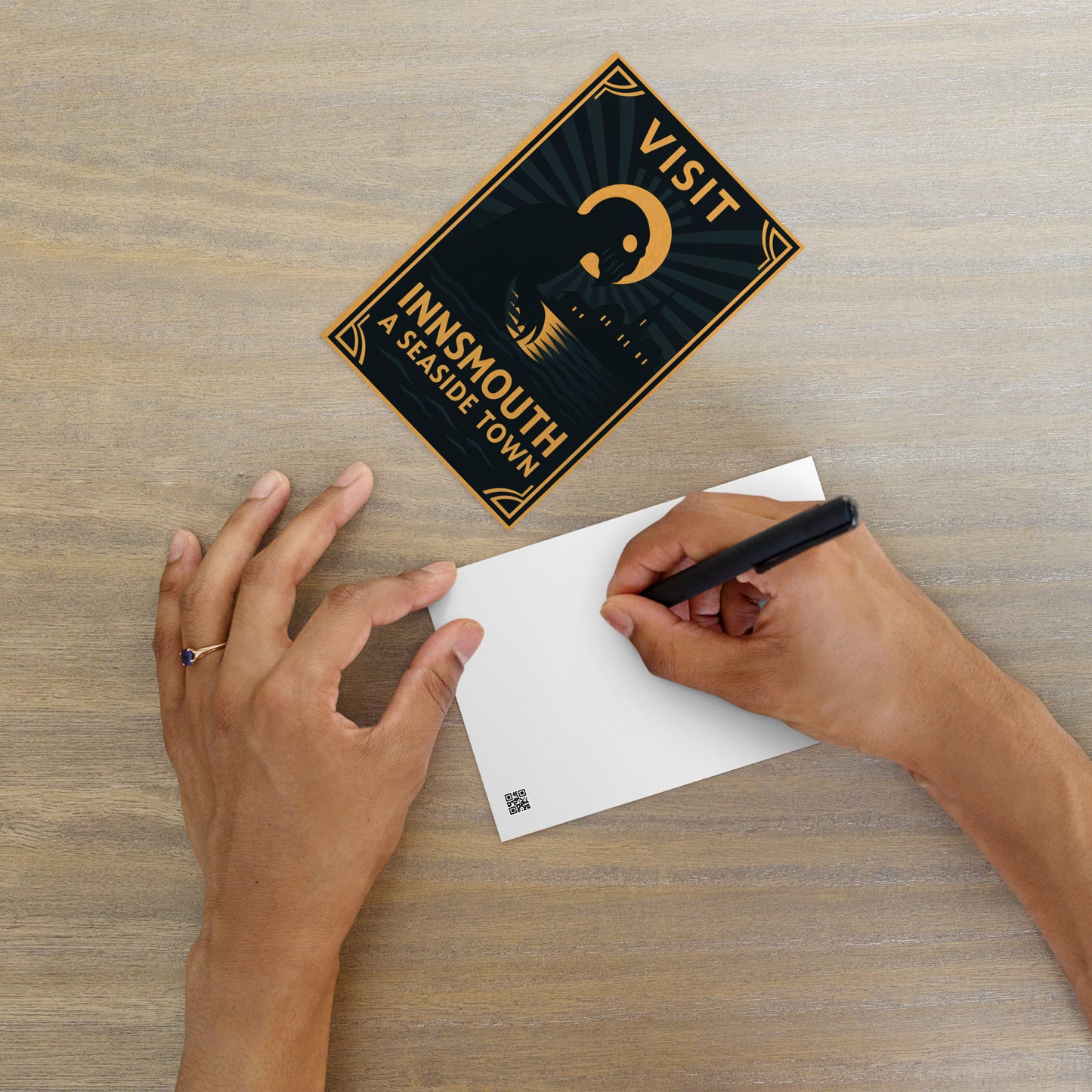 Innsmouth by Moonlight – An Art Deco Journey into the Unknown Standard Postcard