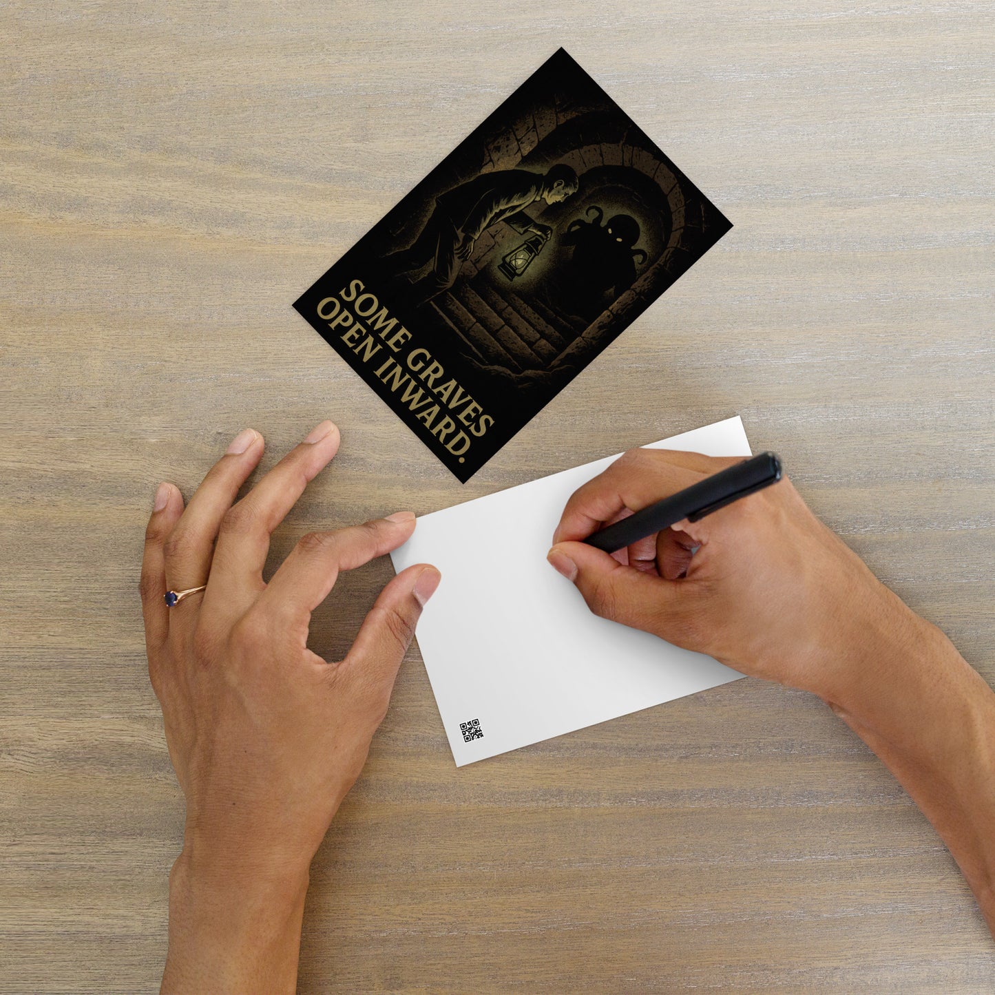 Some Graves Open Inward – A Descent into Eldritch Horror Standard Postcard