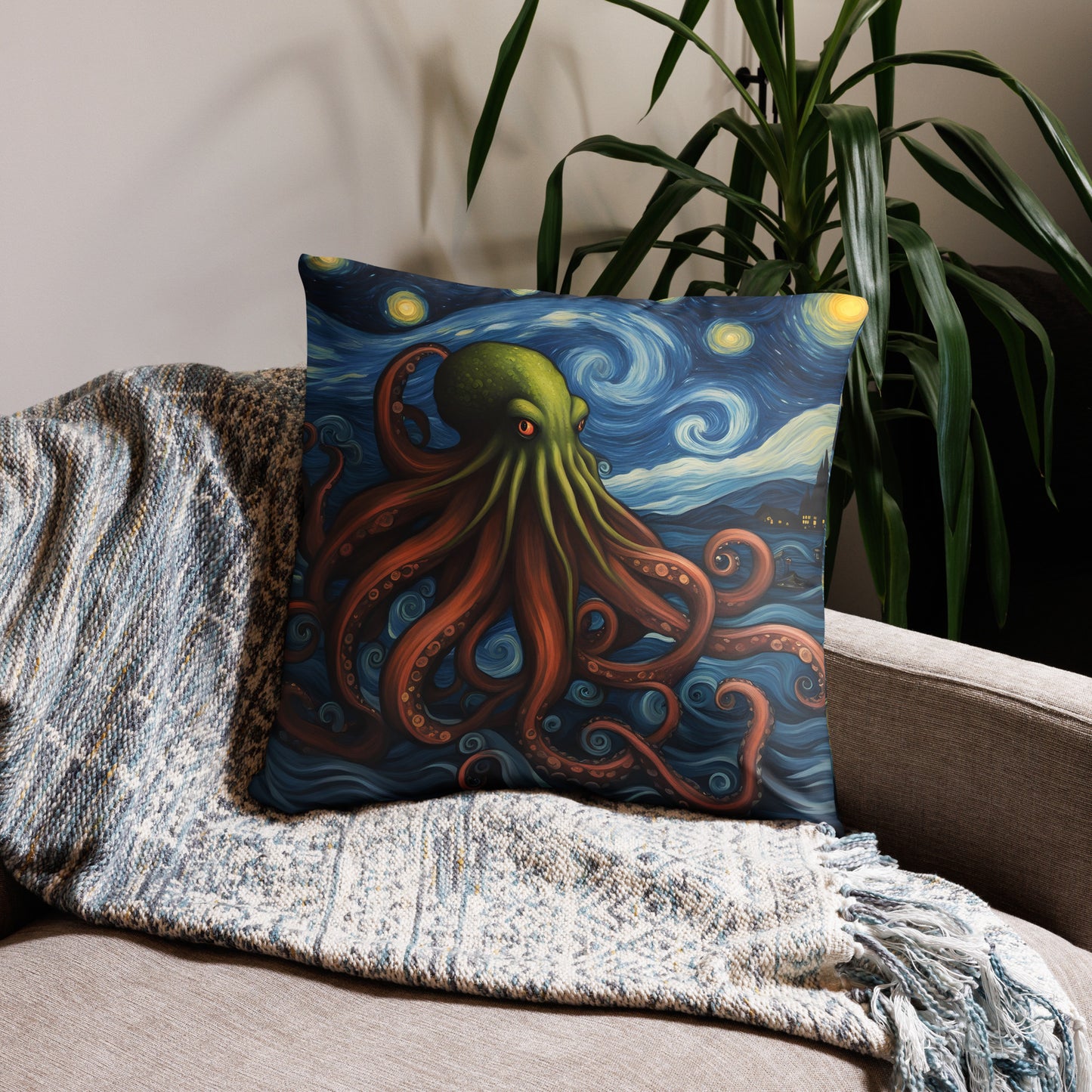 Cthulhu Post-Impressionism Pillow Case