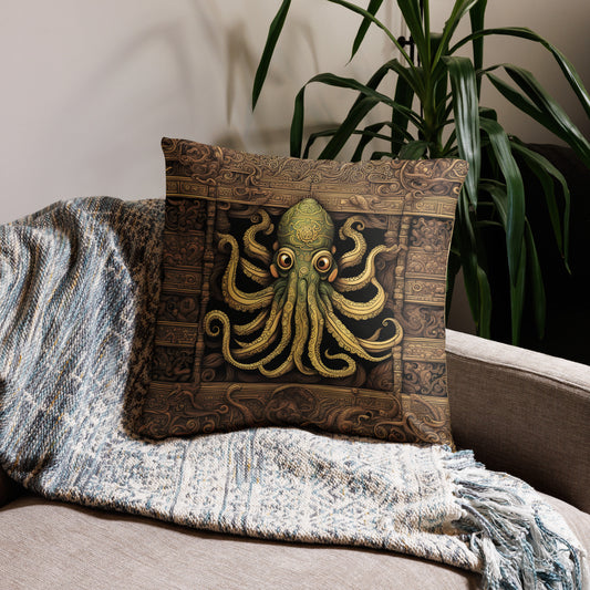 Cthulhu Mesoamerican Codex Pillow Case