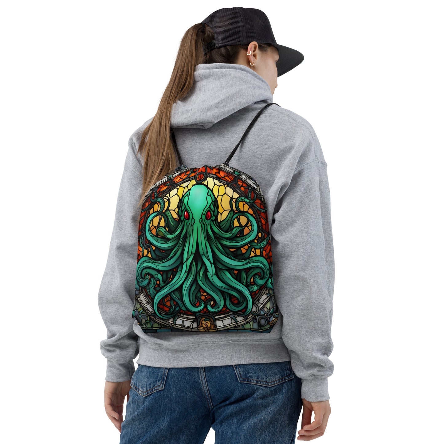 Sac à cordon vitrail Cthulhu