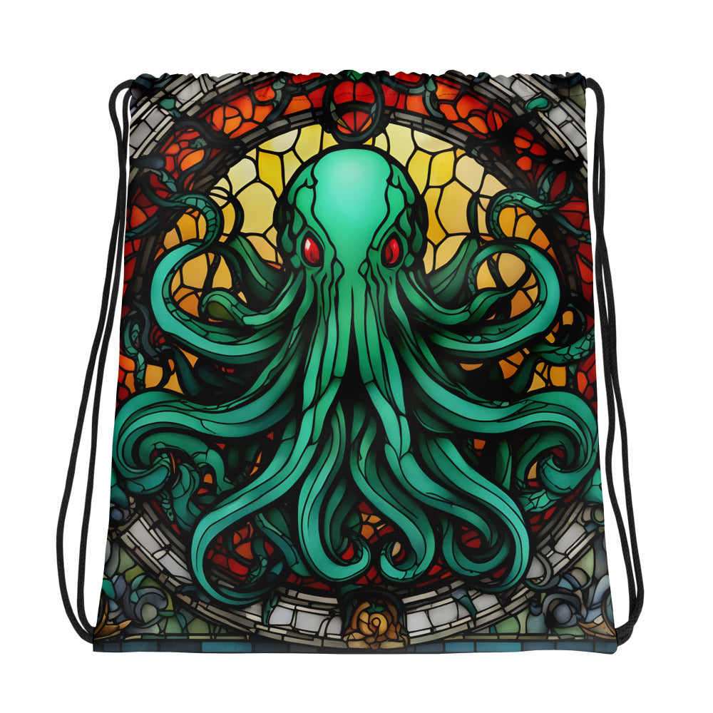 Sac à cordon vitrail Cthulhu