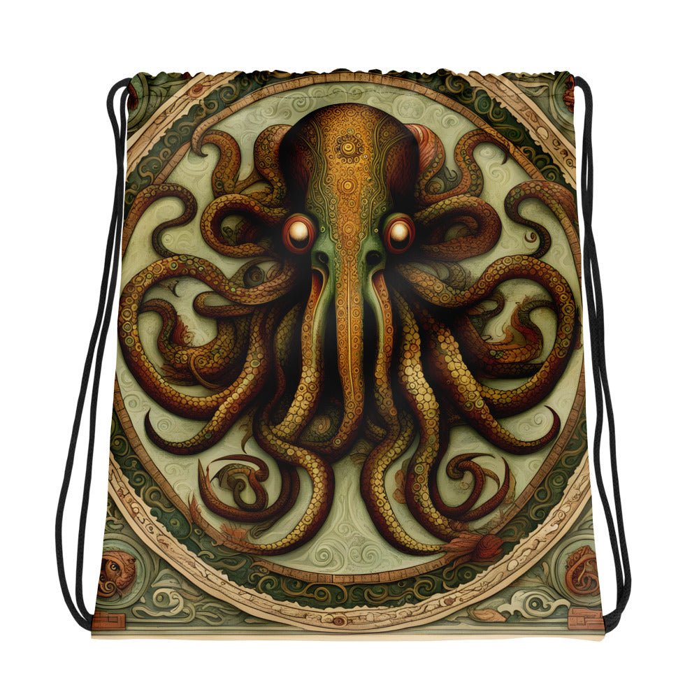 Cthulhu Mesoamerican Codex Drawstring bag