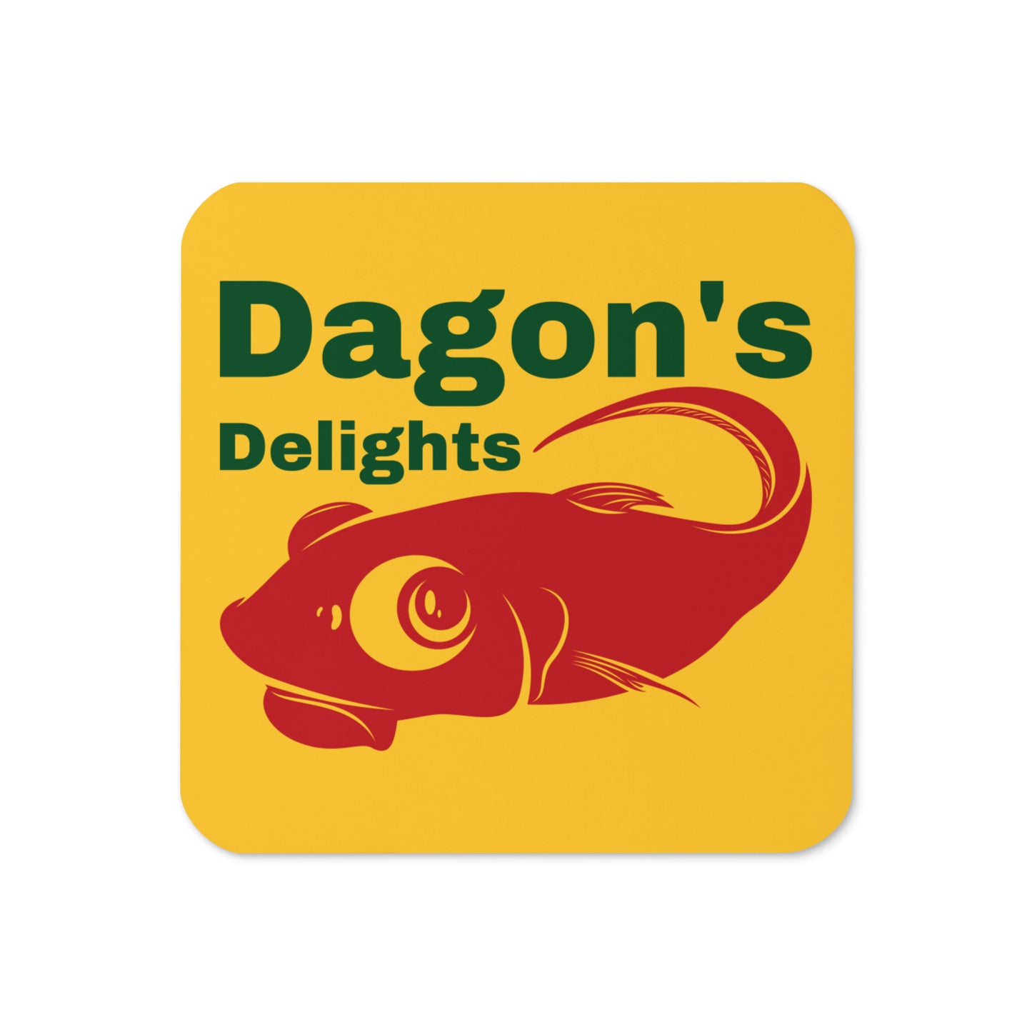 Dagon's Delights Seafood Cork-back coaster