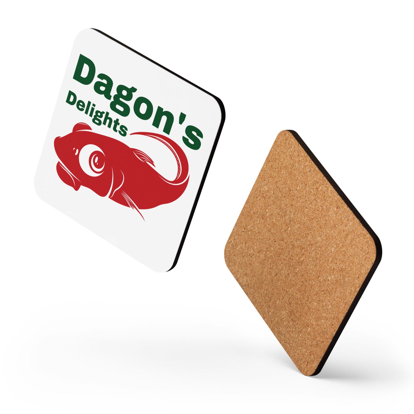 Dagon's Delights Seafood Cork-back coaster