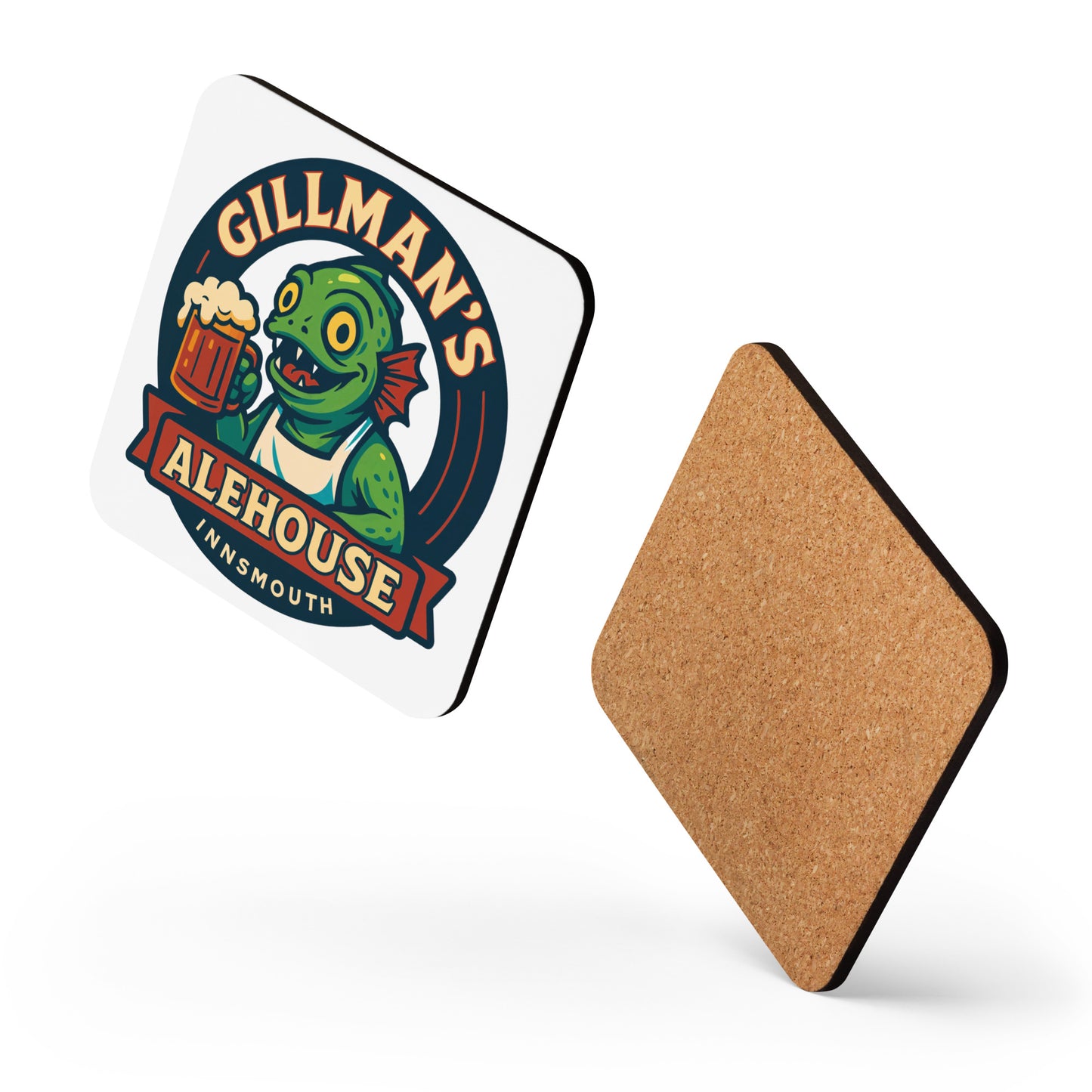 Gillman’s Alehouse – Innsmouth’s Friendliest Taproom Cork-back coaster