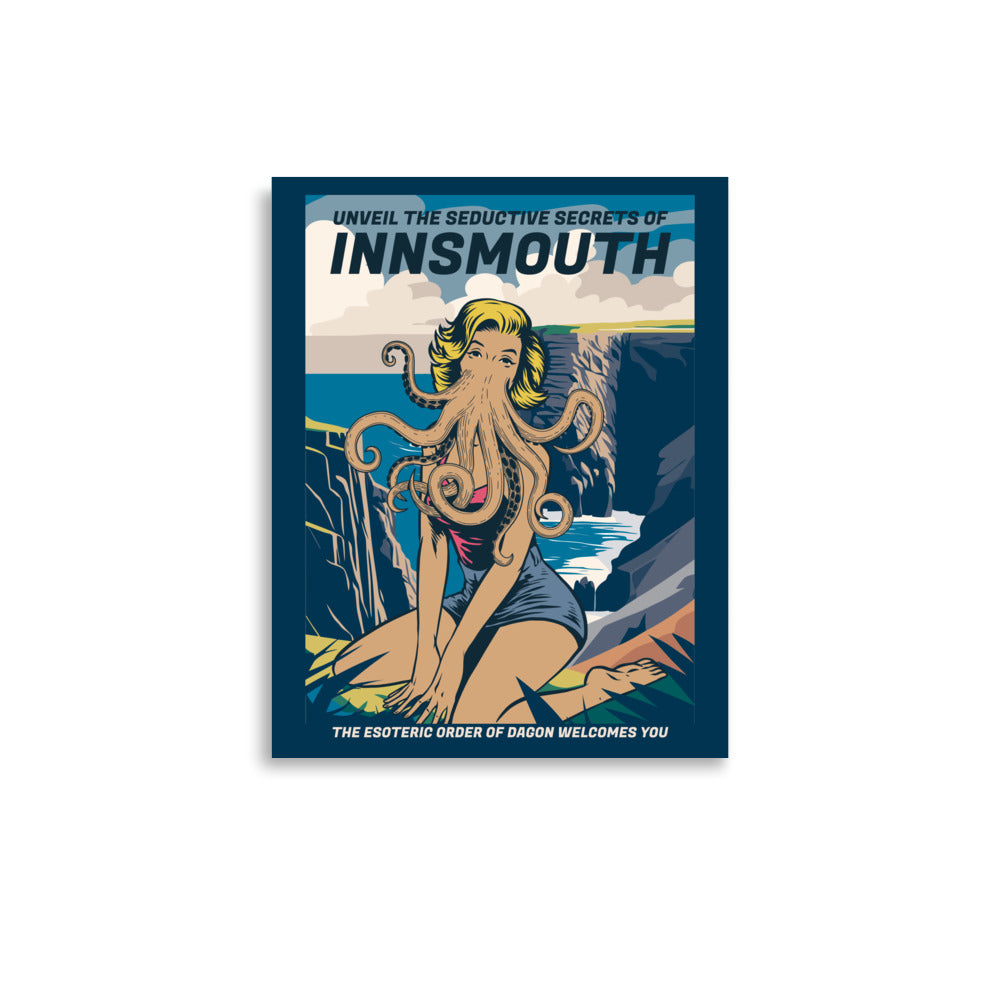 Innsmouth Pin-up Cthulhu Travel Poster Lovecraft Poster