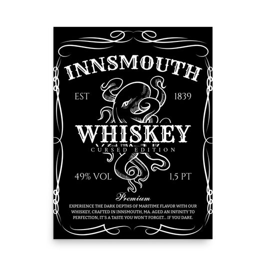 Etiqueta de whisky de Innsmouth Lovecraft Póster