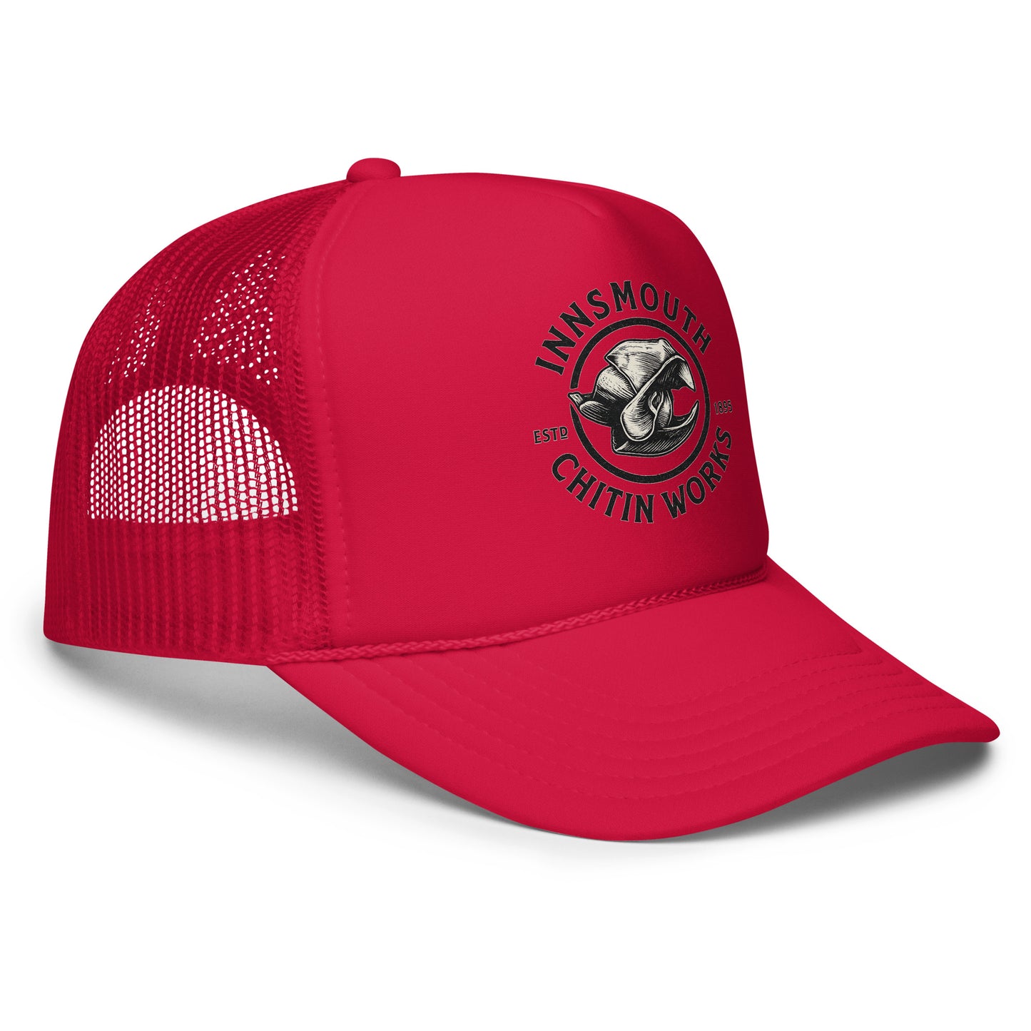 Innsmouth Chitin Works – Vintage Monochrome Logo Foam trucker hat
