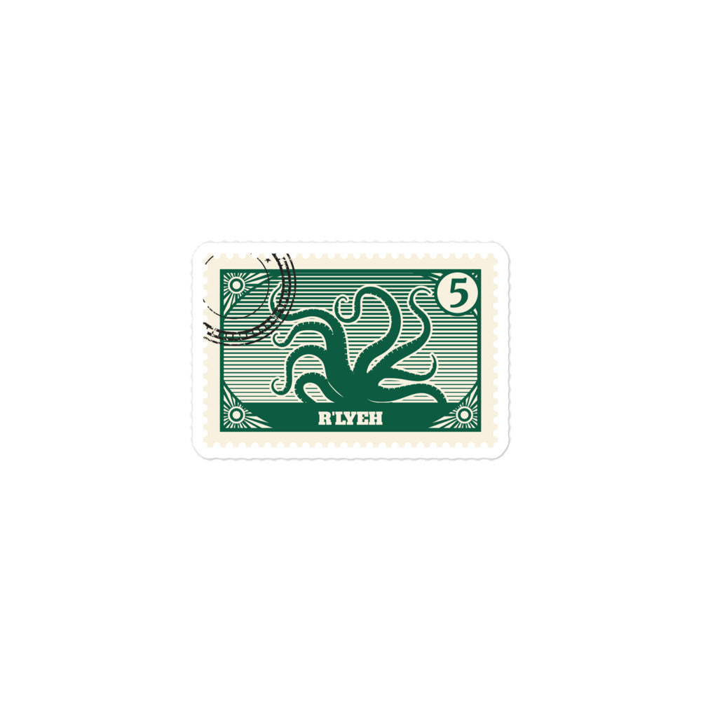 R'lyeh Post Stamp Pegatinas sin burbujas