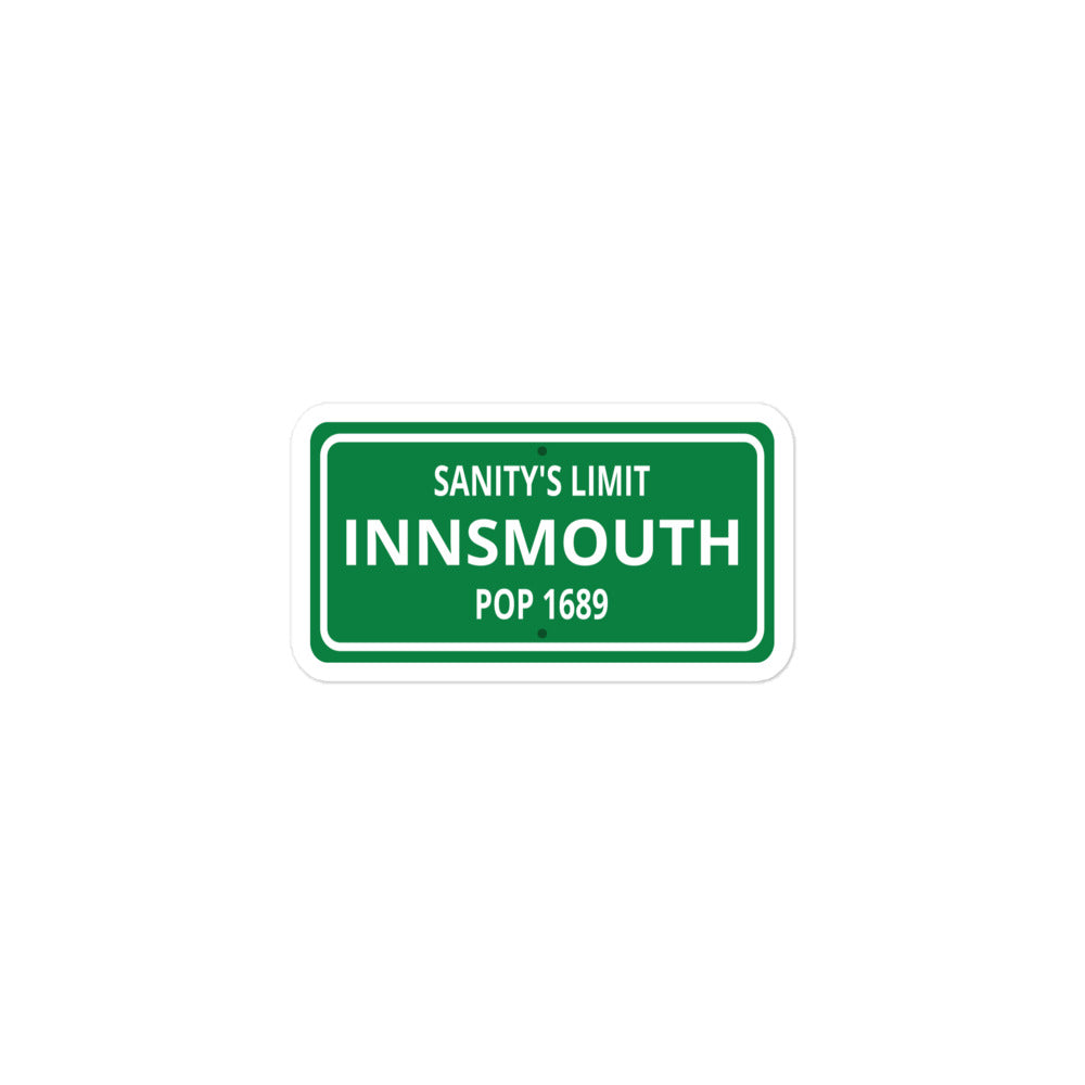 Innsmouth Street Sign Lovecraft Autocollants sans bulles