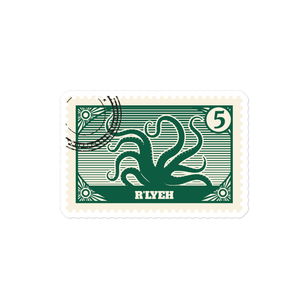 R'lyeh Post Stamp Pegatinas sin burbujas