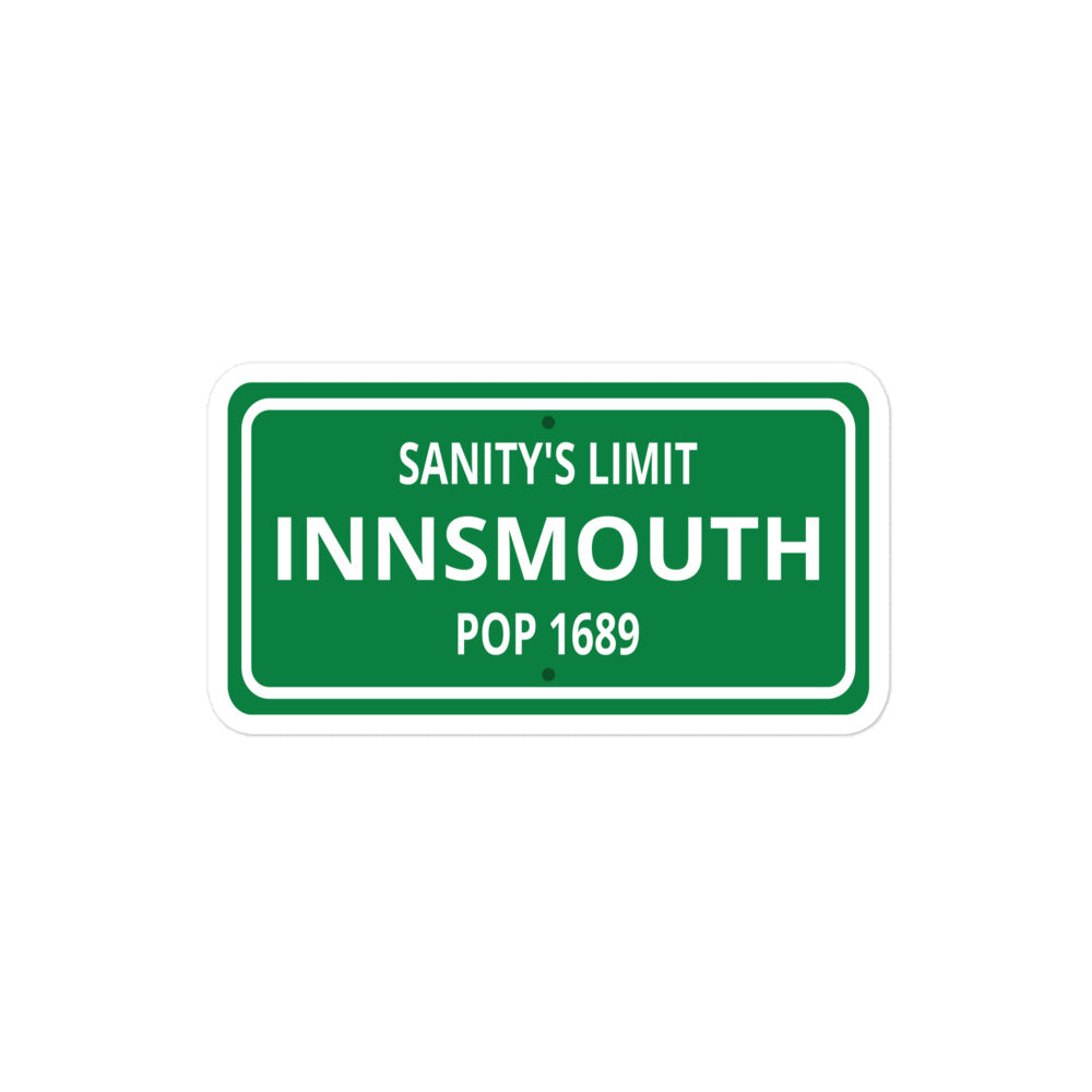 Innsmouth Street Sign Lovecraft Autocollants sans bulles