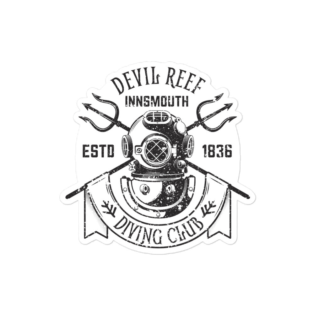 Diving Club Innsmouth Lovecraftian Bubble-free stickers