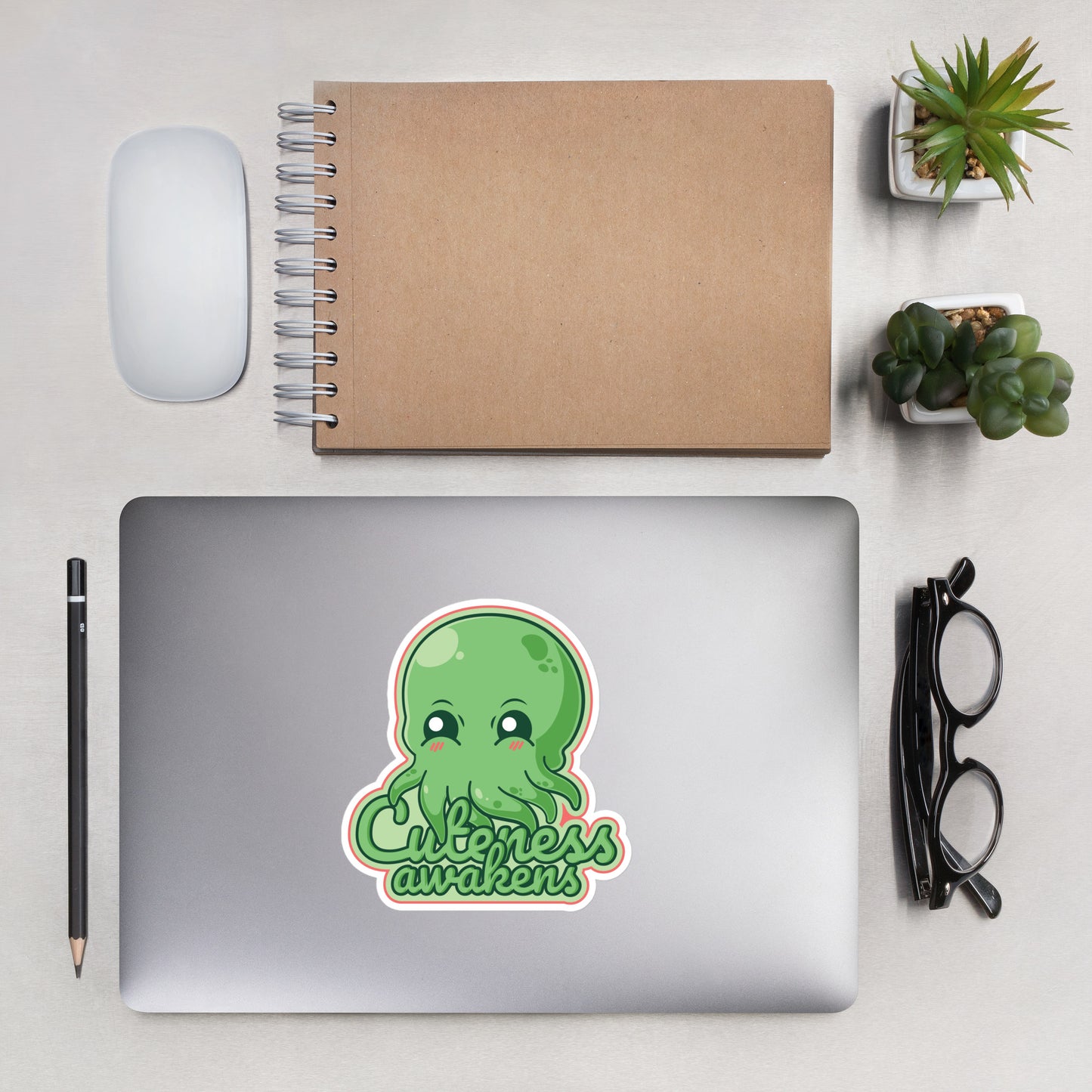 Kawaii Cthulhu Bubble-free stickers