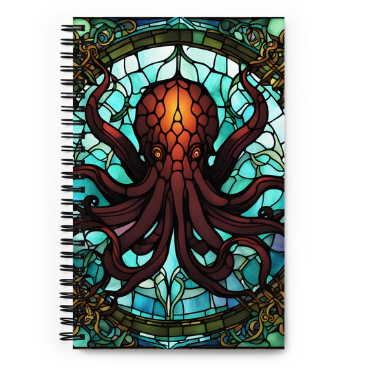 Cthulhu Stained Glass Spiral notebook