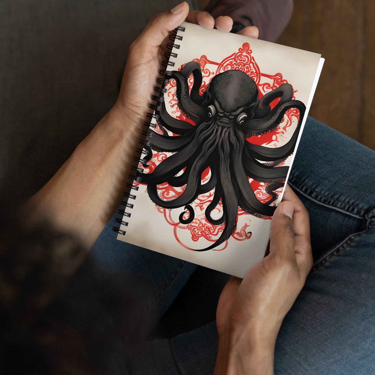 Peinture à l'encre asiatique de Cthulhu Cahier à spirale