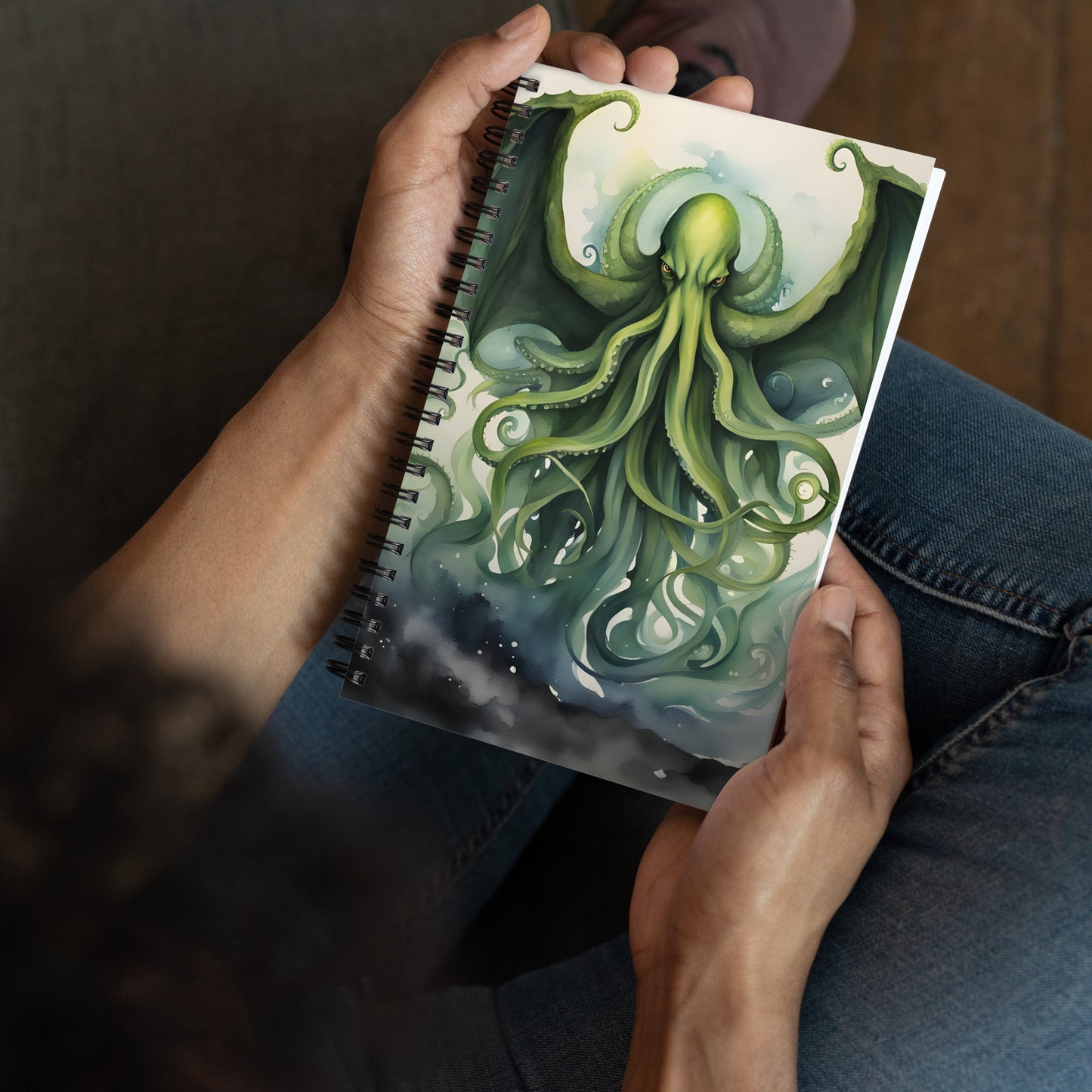 Cthulhu Aquarelle Peinture Cahier à spirale