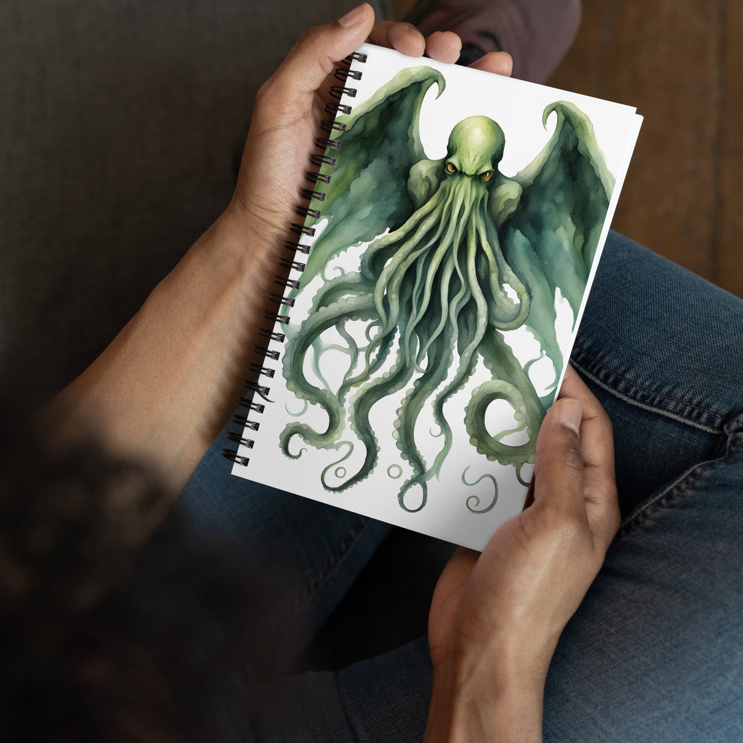 Cthulhu Aquarelle Peinture Cahier à spirale