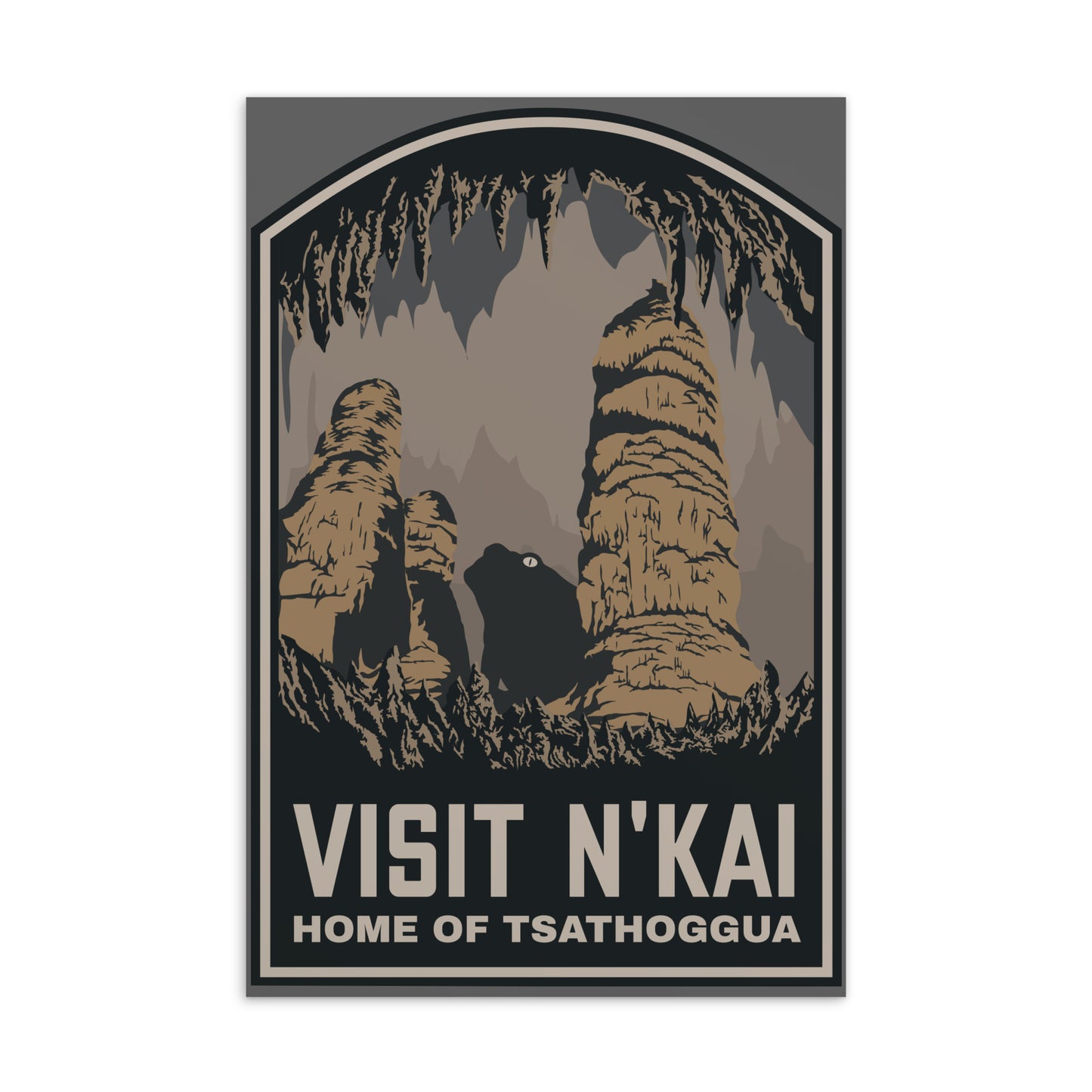 Visit N kai Travel Poster Lovecraft Tsathoggua Standard Postcard