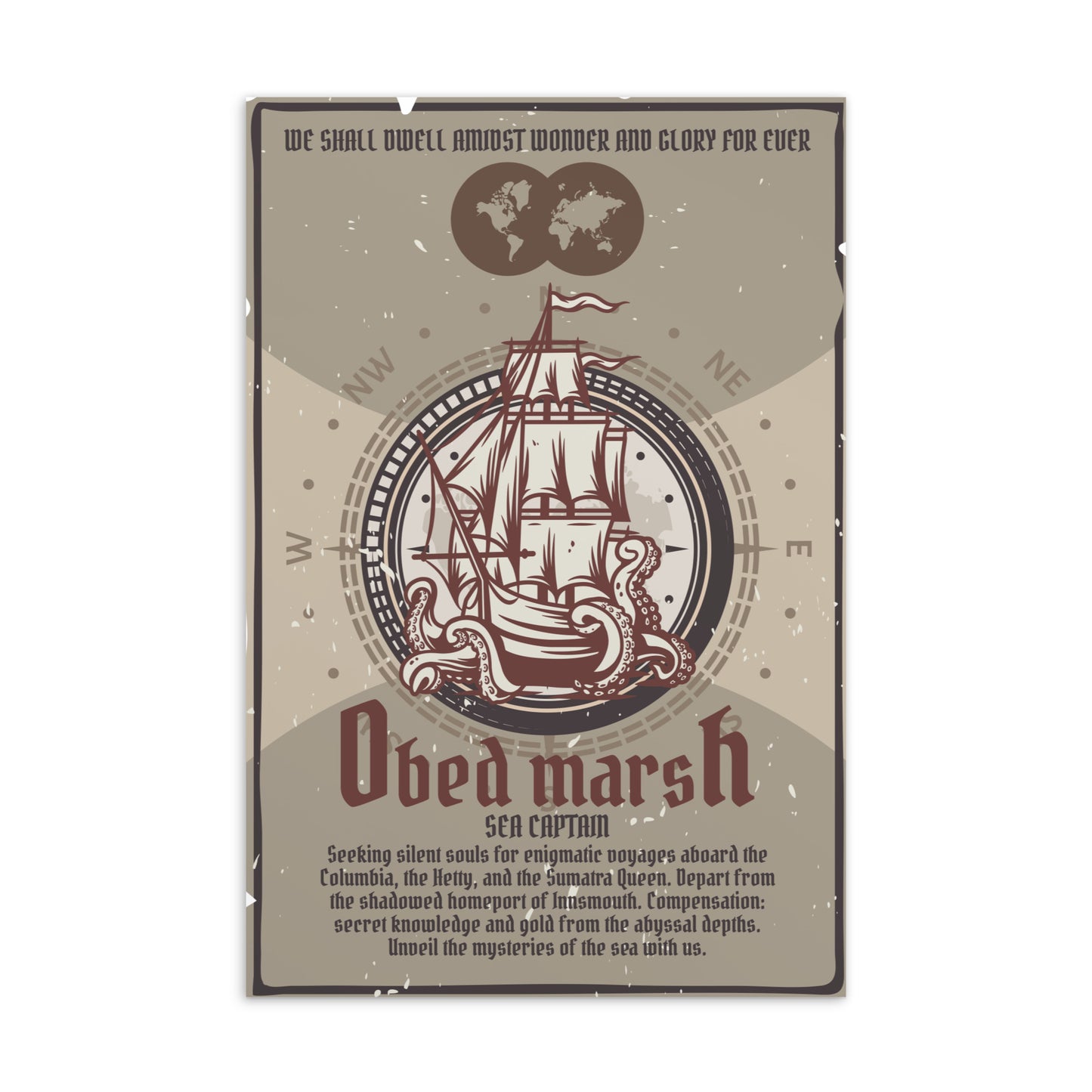 Obed Marsh Sea Captain Innsmouth Standard Postcard