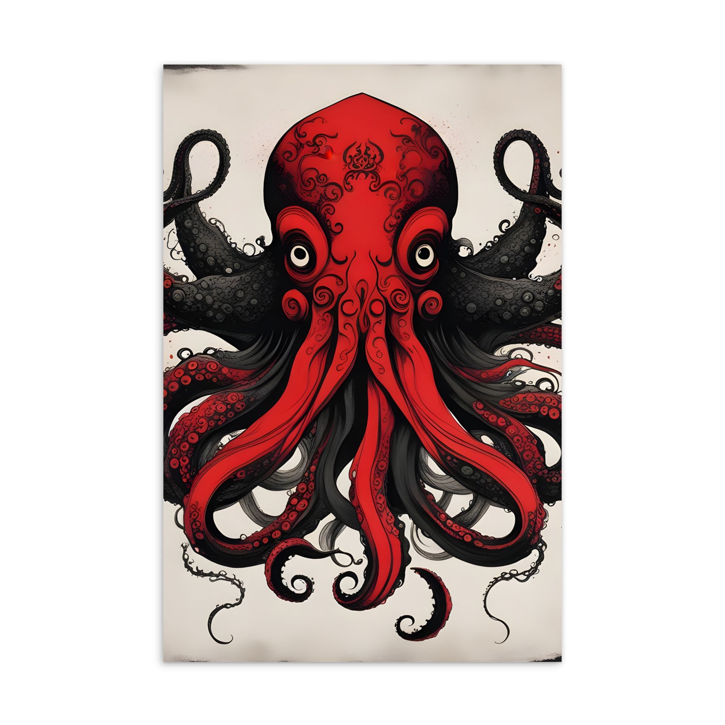 Cthulhu Asian Ink Painting Standard Postcard