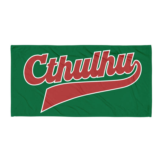 Cthulhu League Script – Vintage Eldritch Lettering Towel