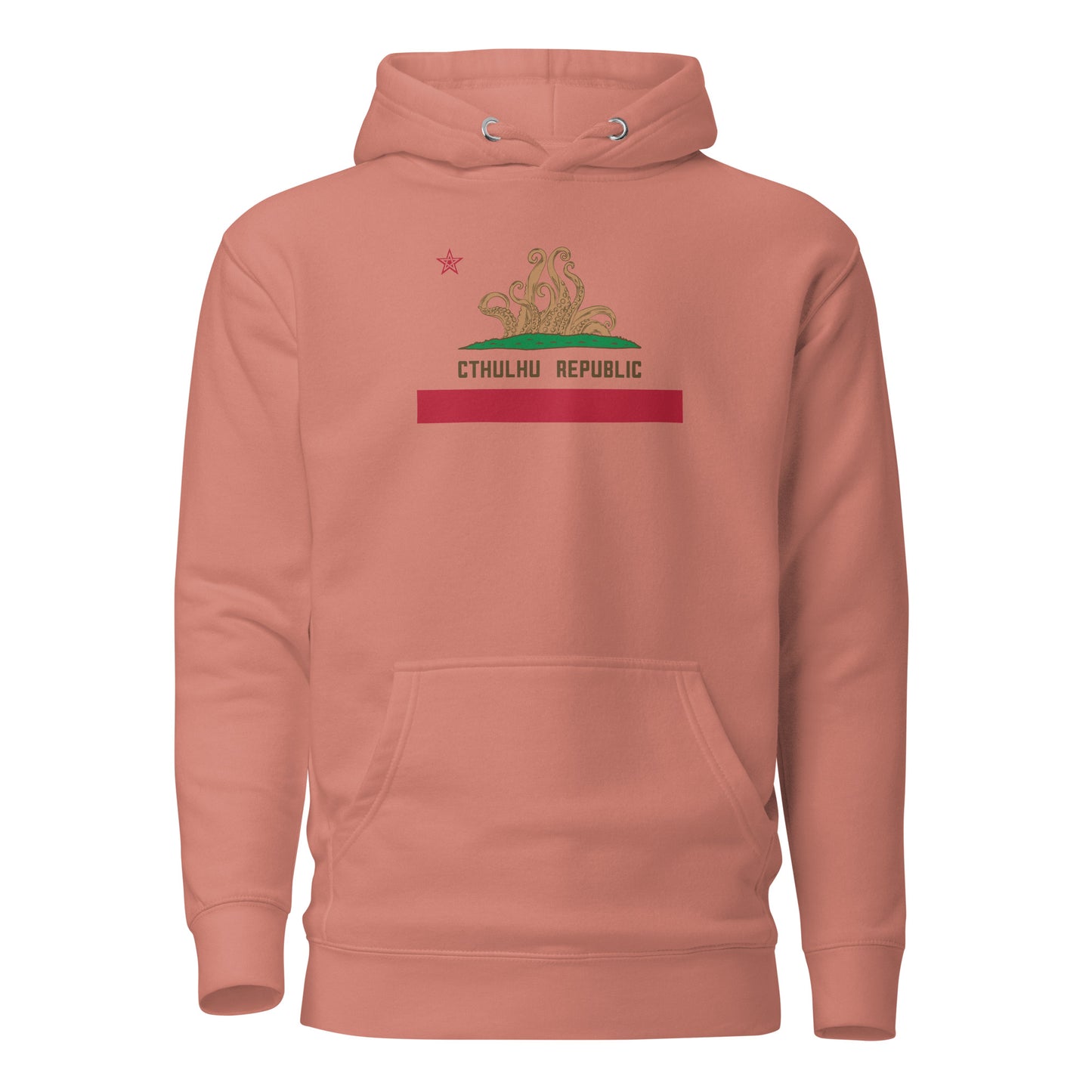 Sudadera con capucha unisex con bandera de California de la República de Cthulhu