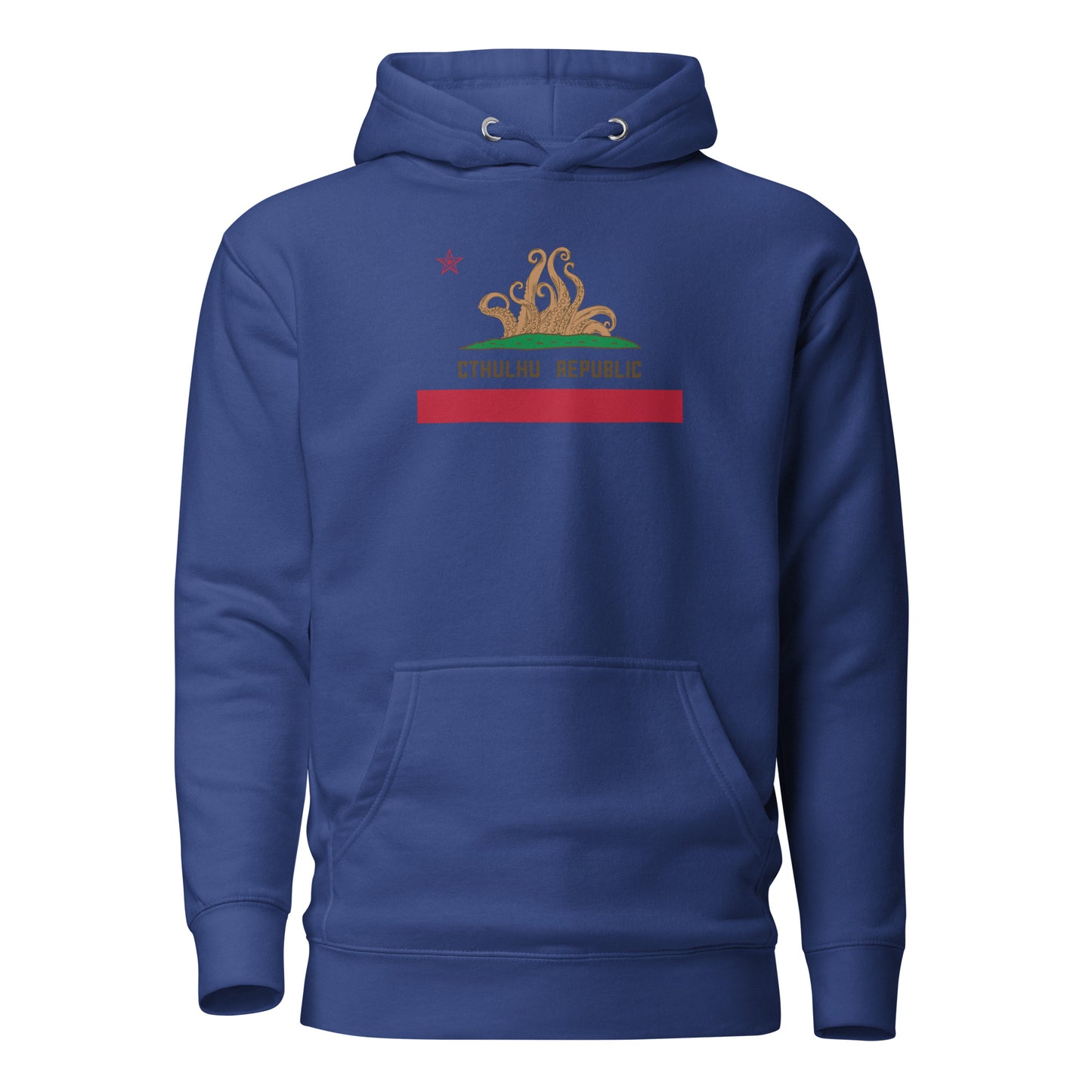 Sudadera con capucha unisex con bandera de California de la República de Cthulhu