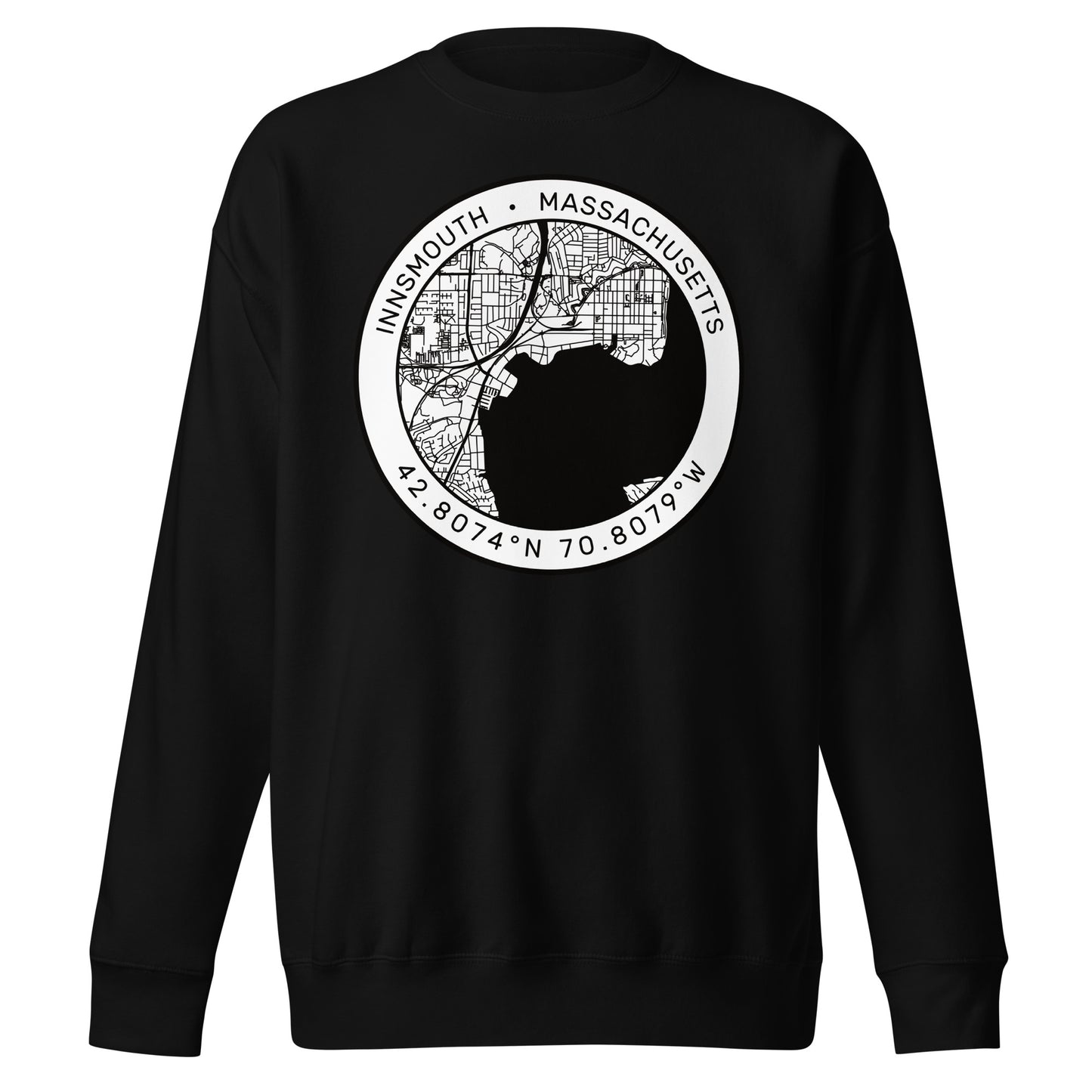 Innsmouth City Map Lovecraft Unisex Premium Sweatshirt