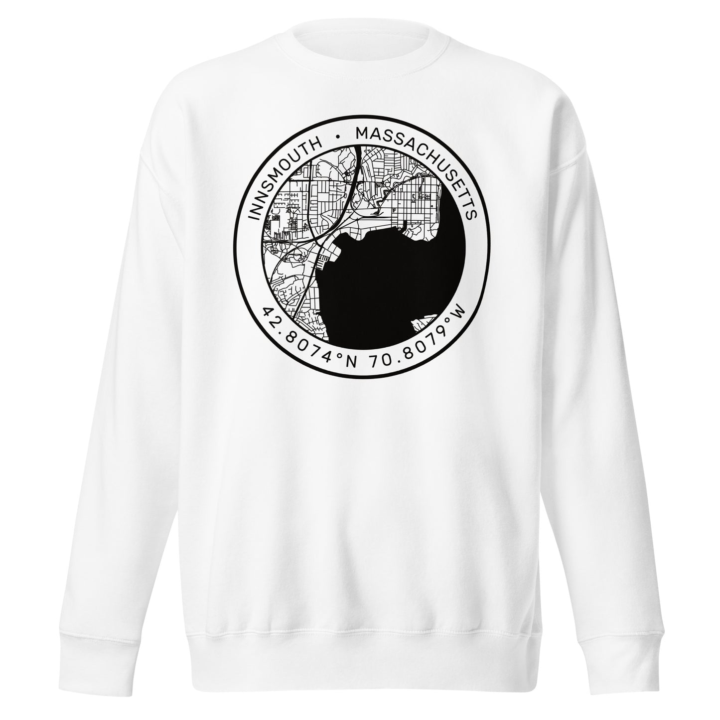 Innsmouth City Map Lovecraft Unisex Premium Sweatshirt