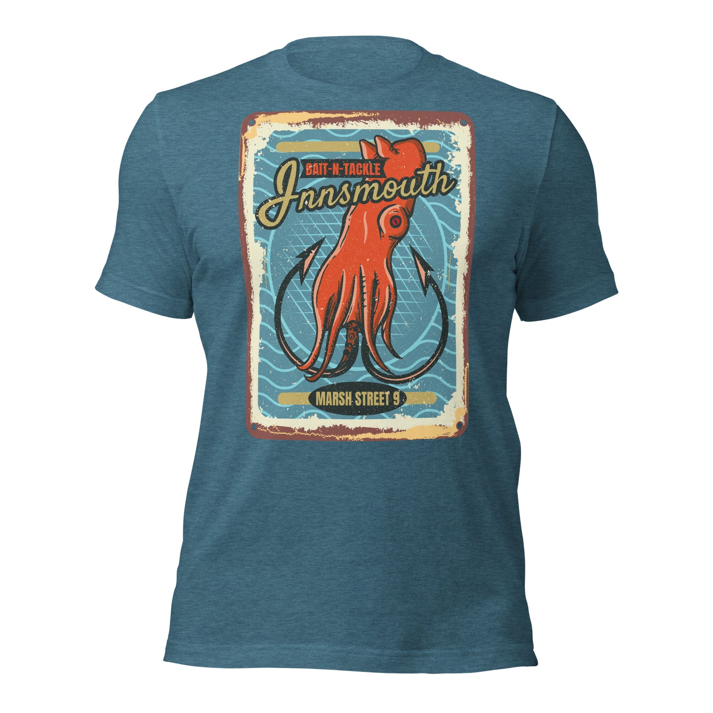 Camiseta unisex Innsmouth Bait and Tackle Fishing Lovecraft