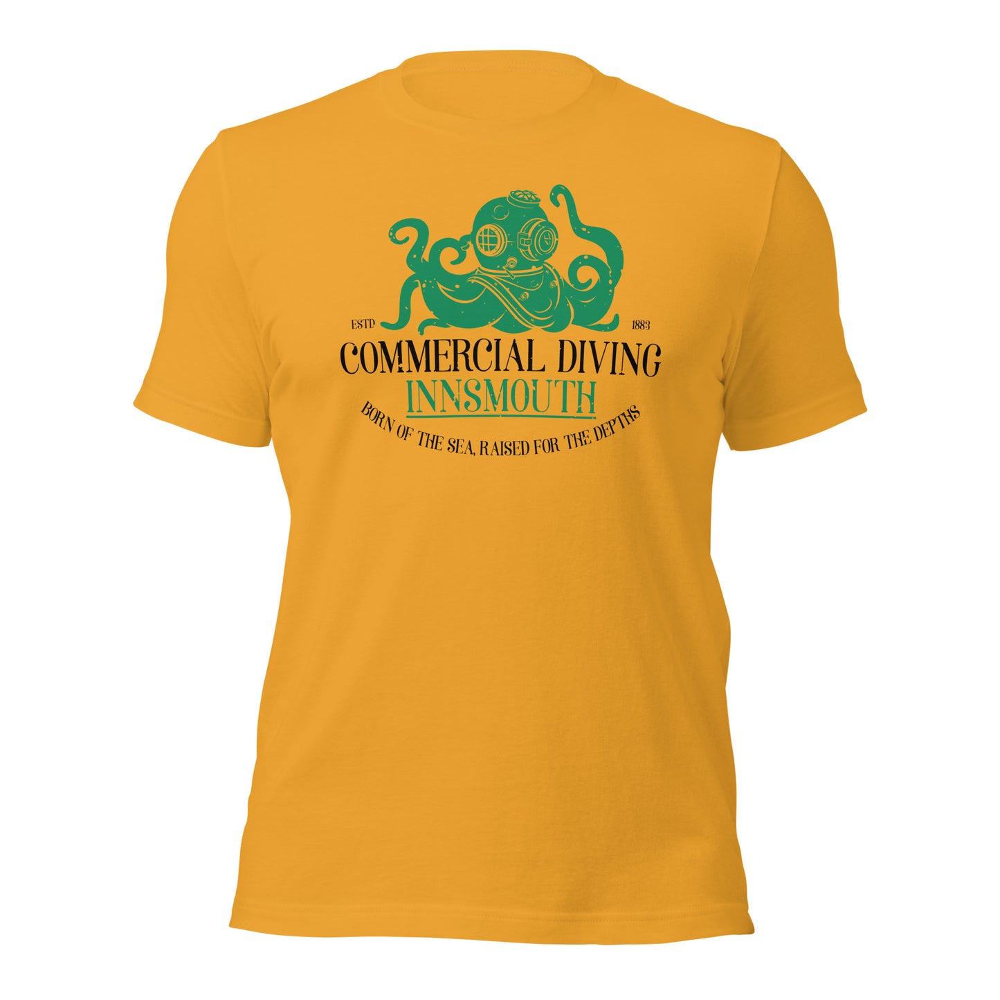 Camiseta unisex de buceo comercial Innsmouth