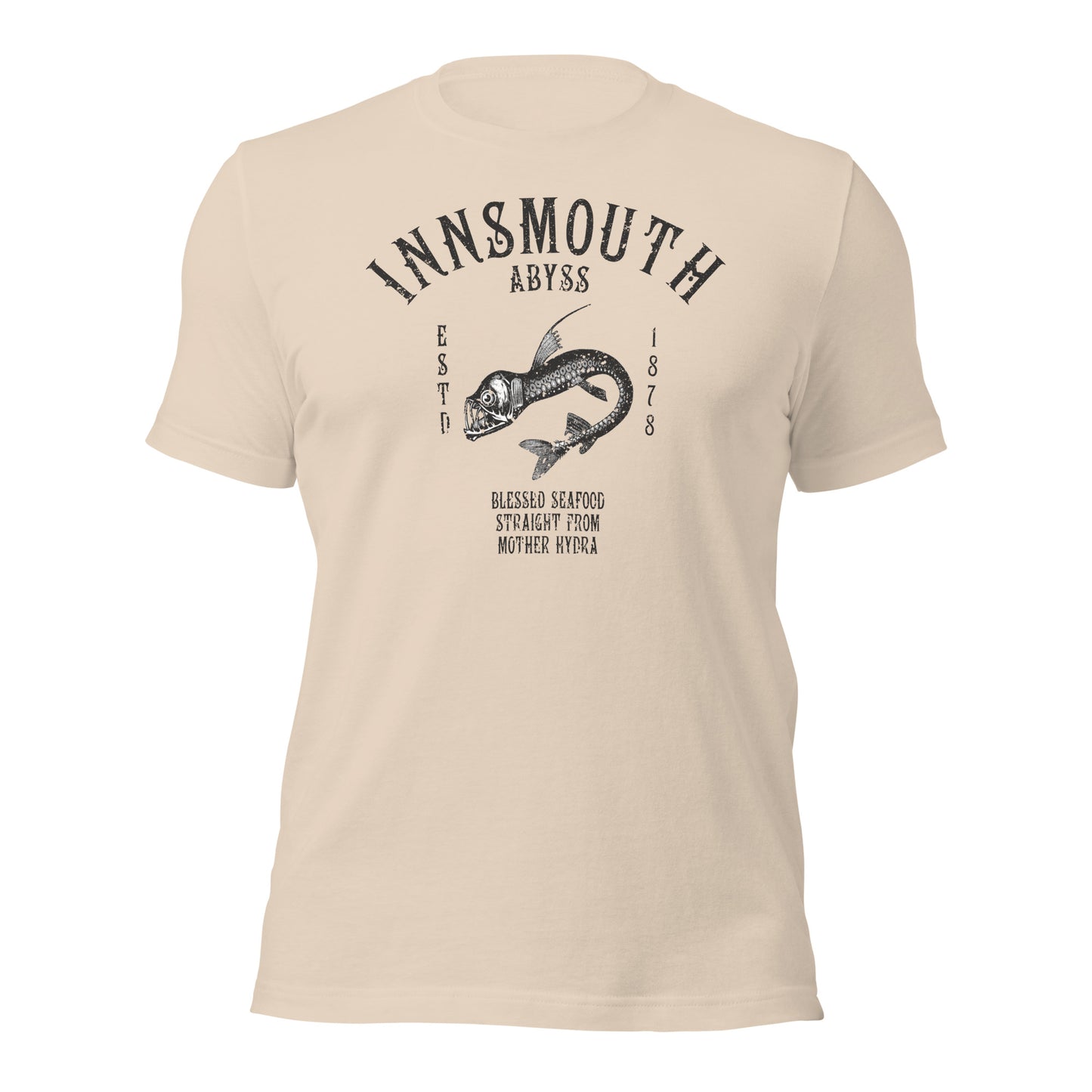 Innsmouth Mariscos Pescado de aguas profundas Viperfish Camiseta unisex