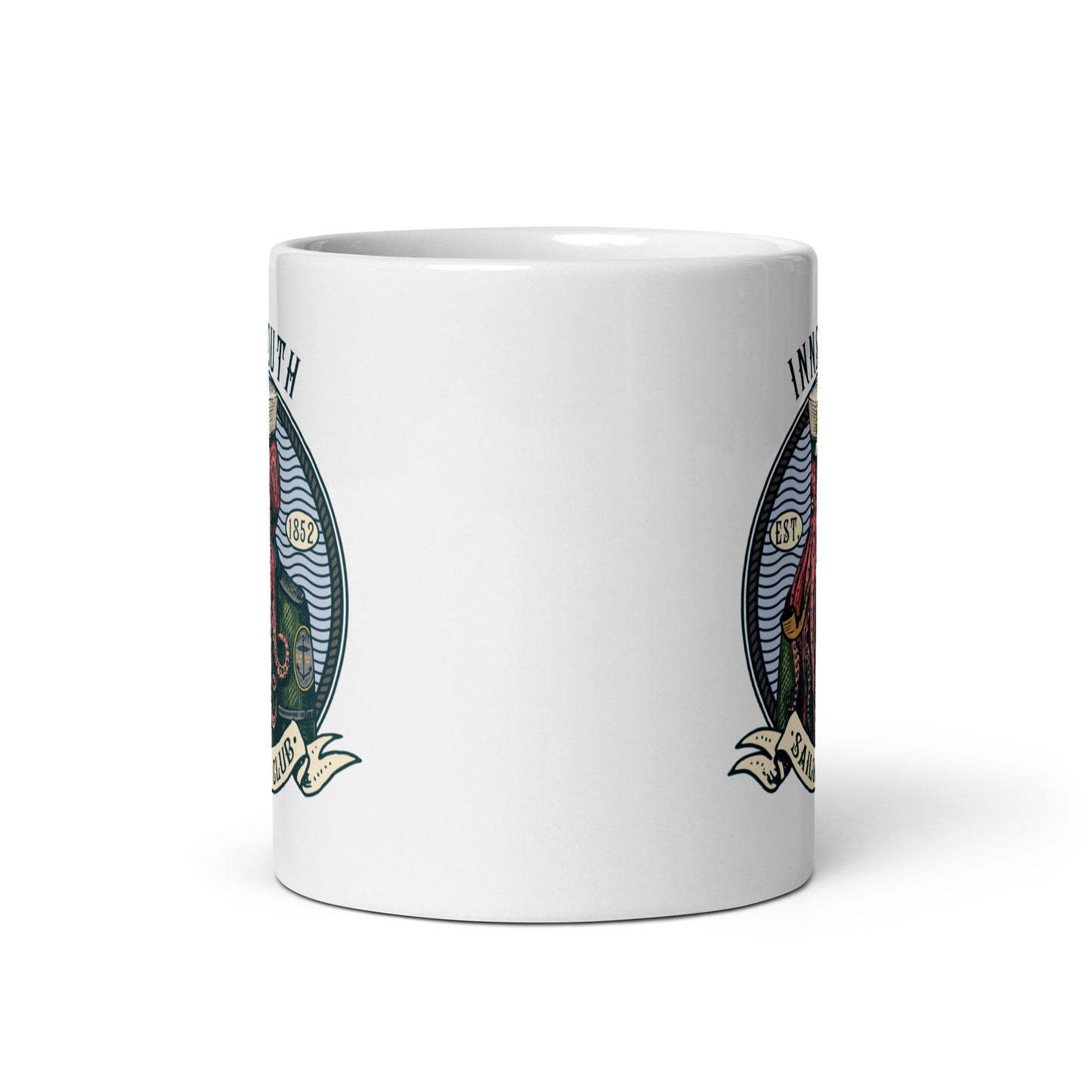 Cthulhu Sailor Innsmouth Taza blanca brillante